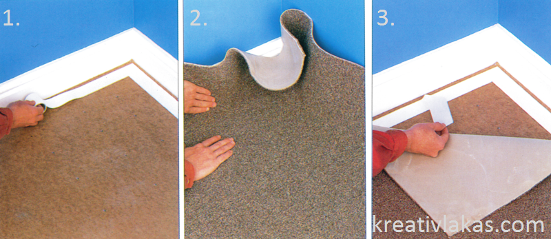 Habalátétes padlószőnyeg fektetése