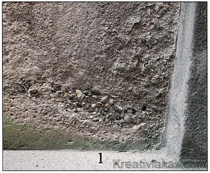 Porladó betonfal