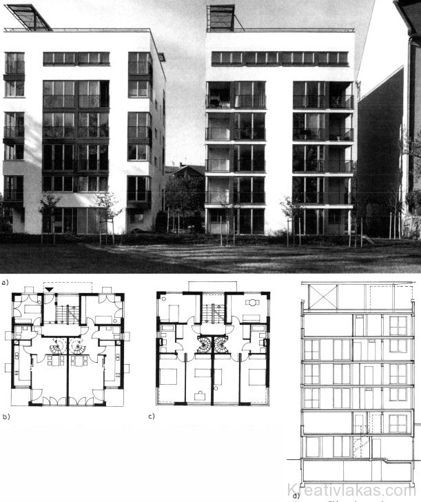 Berlini két lakóház szabadon álló épület elhelyezéssel