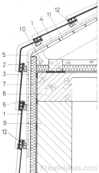 Homlokzati falburkolat és tető-héjalás BRAMAC betoncseréppel