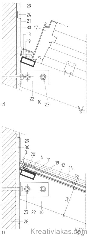 A 7-35 - 7-37. ábrán bemutatott téli­kertek összeépítési csomópontjai 2