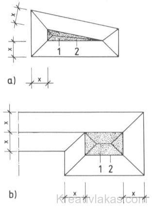 Tagolt és trapéz körvonalú tetőidomok szerkesztése
