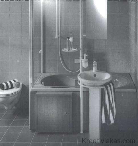 Kis helyigényű fürdőszoba; részlet­fotó