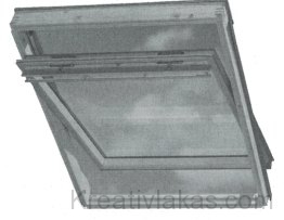 GGL típusú VELUX tetőtéri ablak középtengely körül forduló szárnnyal