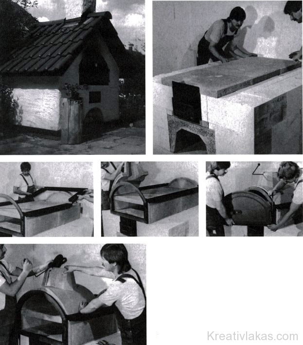 Kerti grill és sütőkemence építésének fá­zisai