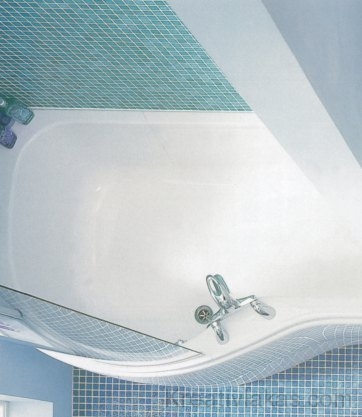 Egy kisebb méretű fürdőkád gazdaságosan használja ki a rendelkezés­re álló szűkös teret