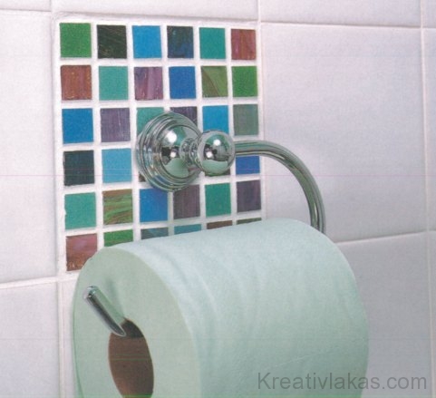 Mozaikos WC-papír tartó