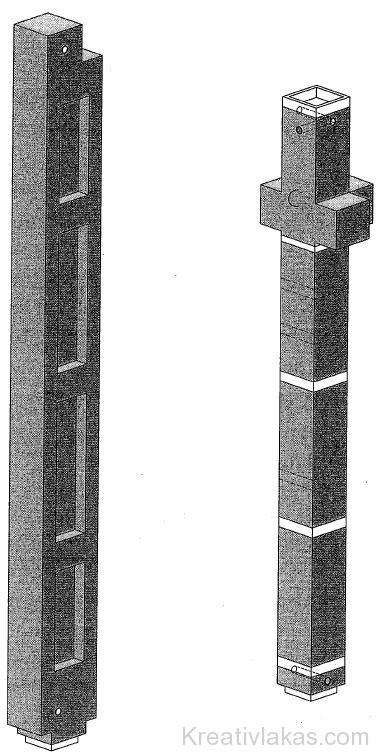 Előregyártott vasbeton pillérek