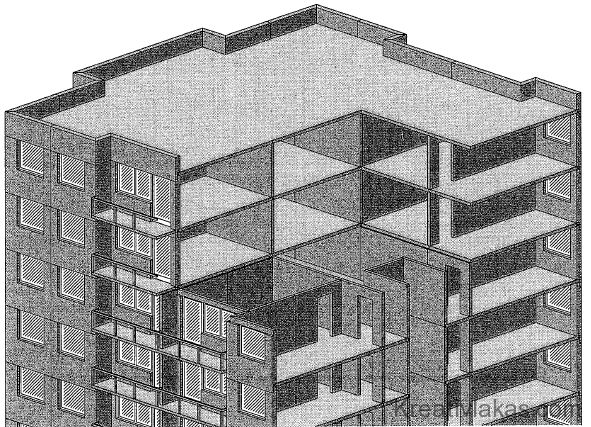 Panelos épület részlete